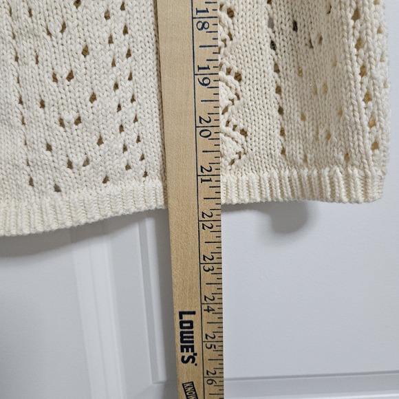 Haute Hippie Crochet Crop Top Women's Small Ivory Bohemian Flutter Sleeve EUC * - Picture 9 of 10